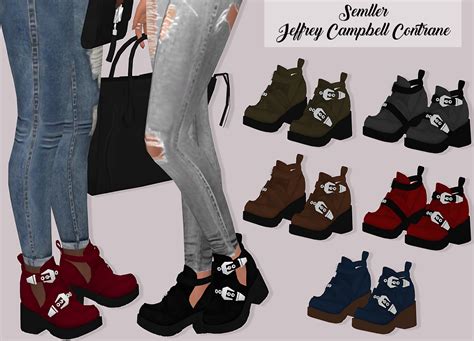 Sims 4 Ccs The Best Semller Jeffrey Campbell Contrane By Lumy Sims