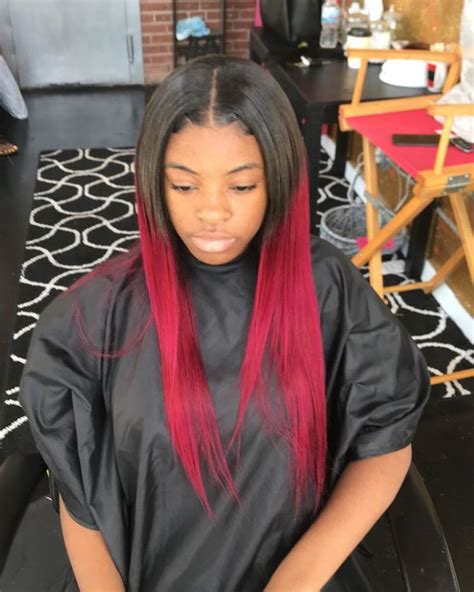 Middle Part Sew In Book Now ️ ️ ️ ️ Stlstylist Stlhairstylist Sewin