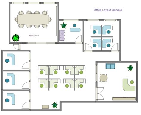 Paste previously copied floor plan into template plan drawing. Office Layout | Free Office Layout Templates