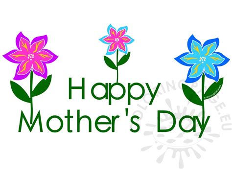 Clipart Mothers Day 7 Flowers Coloring Page Clipartix