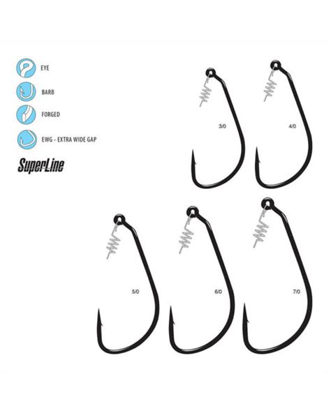 Gamakatsu Offset Worm Ewg Superline Spring Lock Hooks From