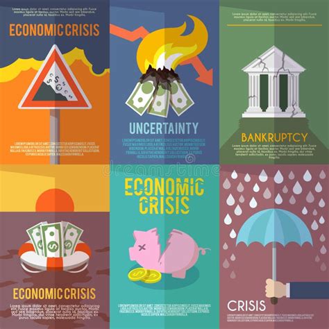 Cartaz de crise econômica ilustração do vetor Ilustração de banco