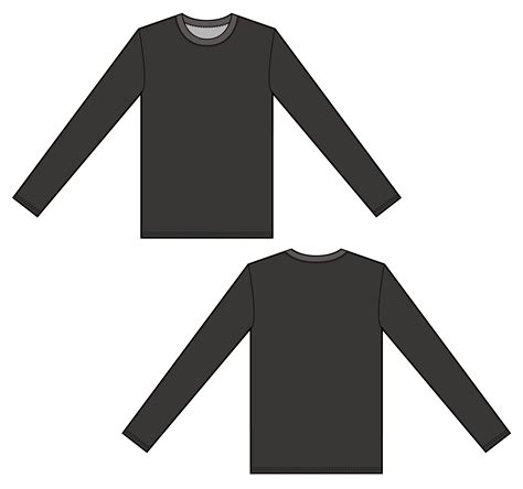 Free Vector Long Sleeve Shirt Template Printable Templates