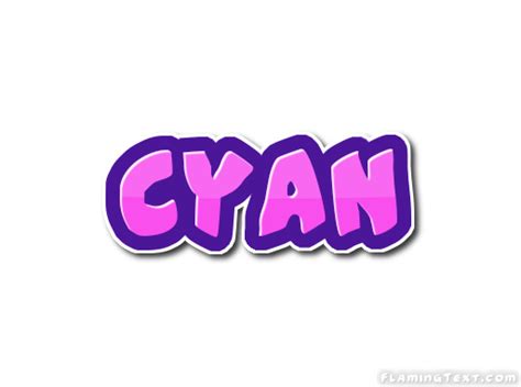 Cyan Logo Free Name Design Tool From Flaming Text