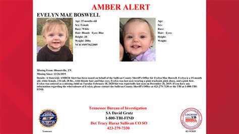 Amber Alert Tennessee Authorities Searching For 15 Month Old Missing Since December Cbs19 Tv