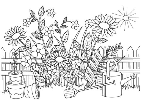 Desenhos De Jardim De Flores 9 Para Colorir E Imprimir Colorironlinecom