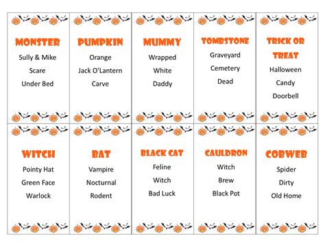 Maybe you would like to learn more about one of these? Printable Halloween Taboo Game Cards INSTANT DOWNLOAD for your