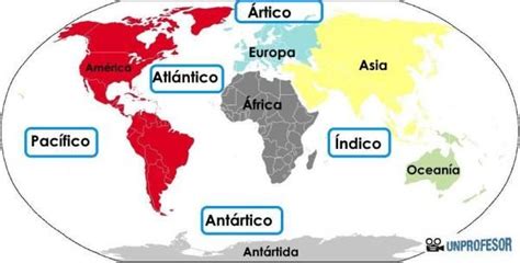 Nombres De Los Océanos Del Mundo ¡con Mapas Océanos Del Mundo