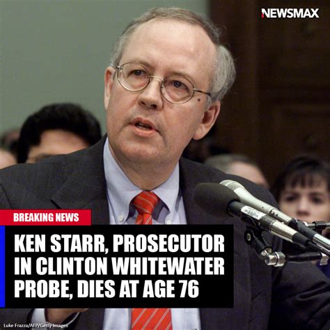 Breaking Ken Starr Who Rose To Fame As The Special Prosecutor That