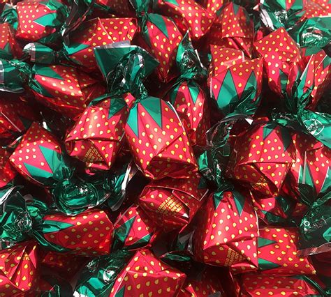 Arcor Strawberry Filled Hard Candy Buds Bon Bon Sachet Wrap Bulk Pack 2 Pounds