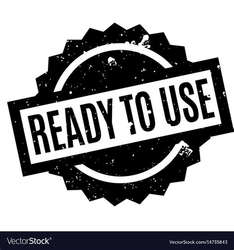 Ready To Use Rubber Stamp Royalty Free Vector Image