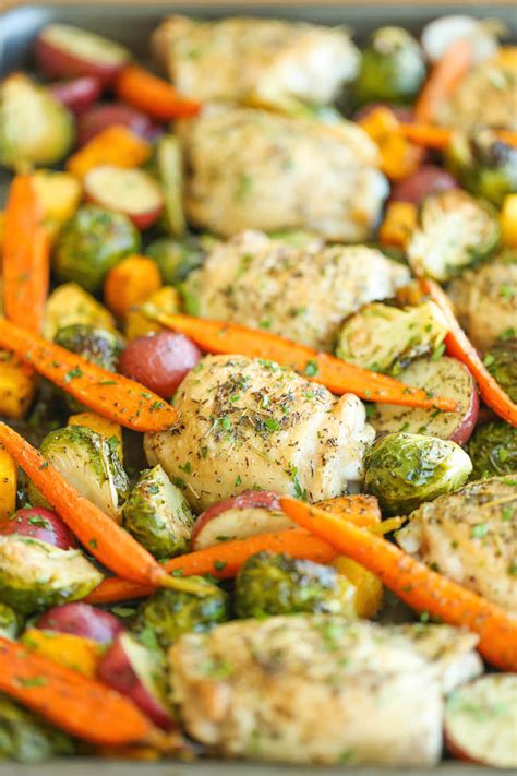 baked chicken with celery and carrots