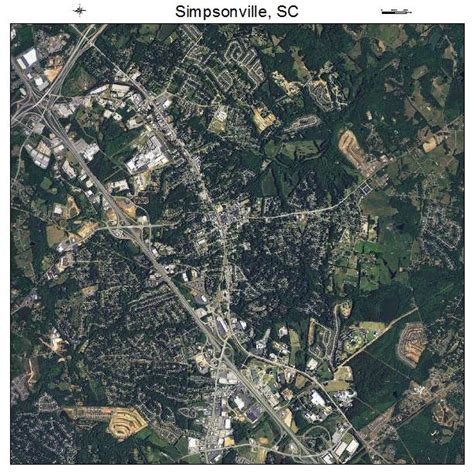 Aerial Photography Map Of Simpsonville Sc South Carolina