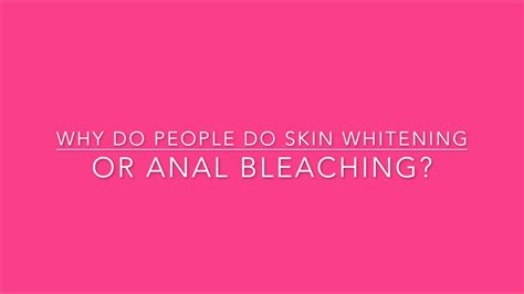 Why Do People Do Anal Bleaching Or Skin Lightening Dr Balshi Youtube