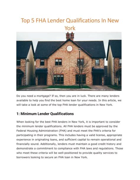 Ppt Best Fha Lenders In Ny Powerpoint Presentation Free Download