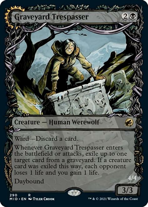Graveyard Trespasser Showcase Innistrad Midnight Hunt Magic The