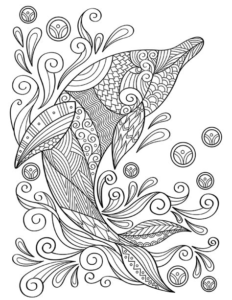 Printable Dolphin Mandala Adult Coloring Page Coloring Home