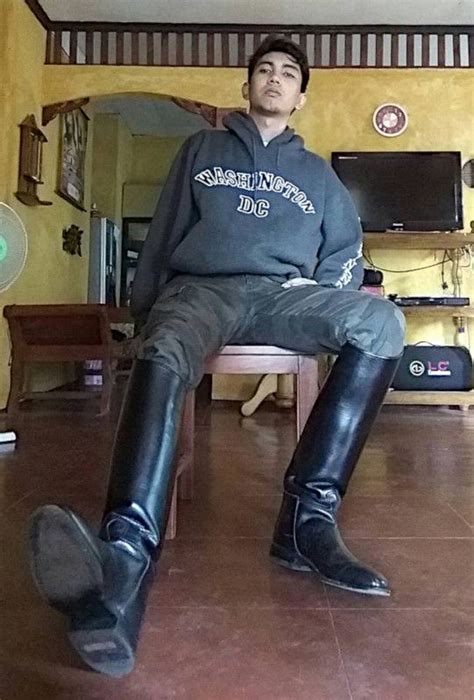 Kristoff Rodriguez Mens Tall Boots Mens Leather Pants Black Boots Men