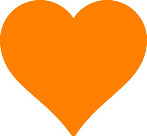 Orange Heart Clip Art at Clker.com - vector clip art online, royalty png image