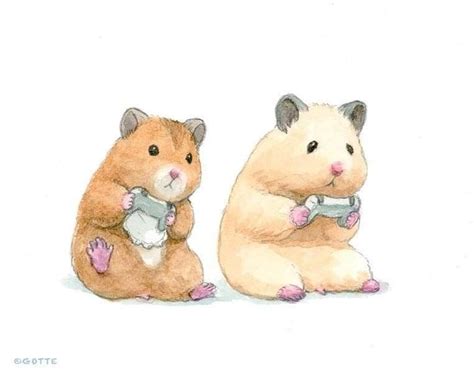 Hamster Kawaii Baby Hamster Kawaii Chibi Cute Animal Drawings Cute