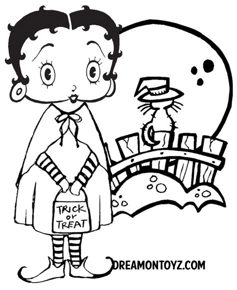 Coloring pages for children is a wonderful activity that encourages children to think in a creative way and arises their curiosity. Betty Boop Pictures Archive - BBPA: Halloween Betty Boop ...