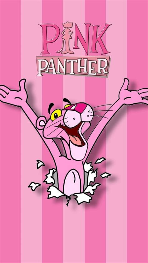 The Pink Panther Cartoon Character Has His Arms Out And Is Holding Its