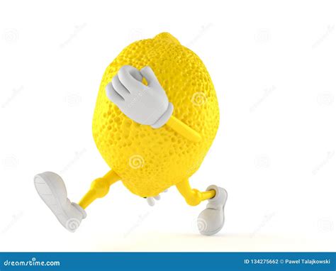 Lemon Character Running Stock Illustration Illustration Of Juicy