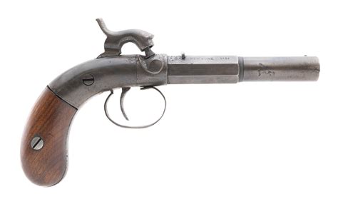 Single Shot Percussion Pistol By Wm Martson And Knox For Sale