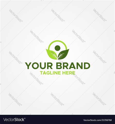 Leaf Logo Brand For Company Royalty Free Vector Image
