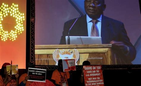 South Africa Sex Workers Demonstrate During Cyril Ramaphosas Speech