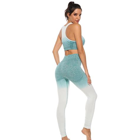 women 2 piece set tracksuit exercise athletic yoga outfits activewear set ebay