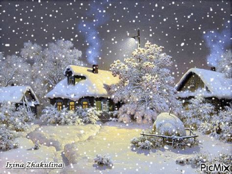 10 Beautiful Winter Animated S Paysage Noel Images Joyeux Noël