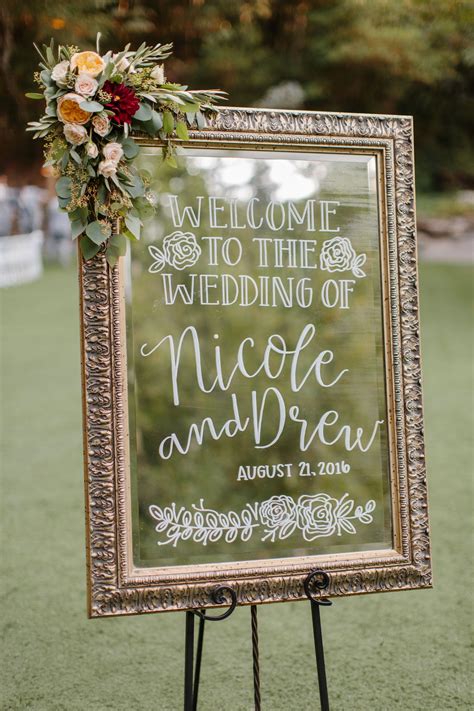 Rustic Glam Welcome Sign Wedding Welcome Signs Wedding Signs