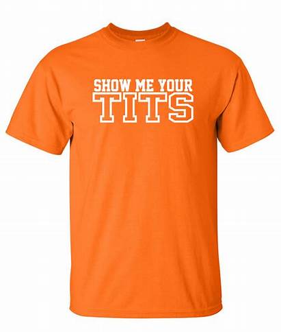 Tits Shirt Graphic Orange Funny Supergraphictees