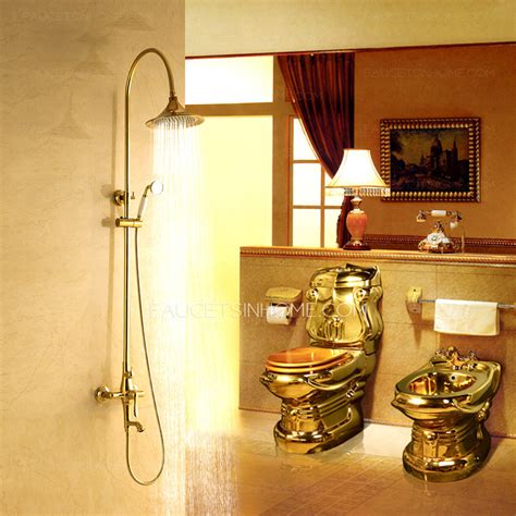 Delta widespread bathroom faucets come in a variety of styles and finishes. Luxury Gold Polished Brass Wall Mounted Outdoor Shower ...