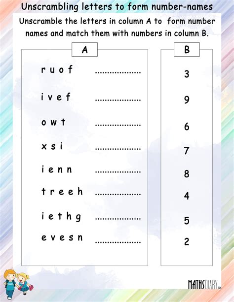 Numbers To Letters Worksheets