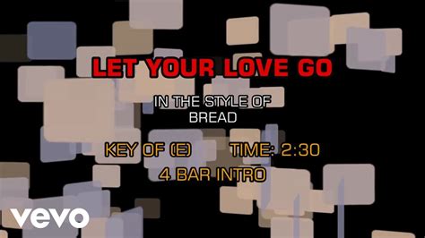 bread let your love go karaoke youtube