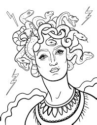 Medusa coloring page to color, print or download. Image result for medusa coloring pages | Coloring pages ...