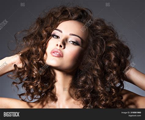Woman Long Bown Curly Image And Photo Free Trial Bigstock