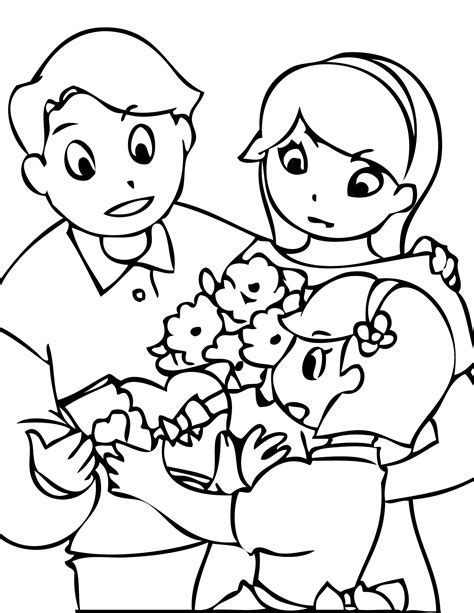Valentines day i love you dad coloring page. Kolorowanka Dzień Matki i Ojca do druku