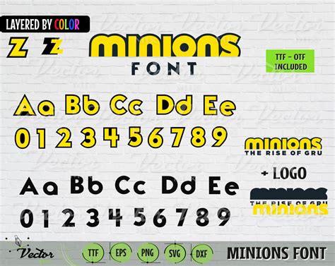 Minions Font Minions Ttf Font Svg Minions Font Svg Letters Minions