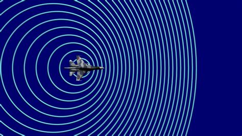 161 A Source Of Acoustic Waves Airplane Moves With Subsonic