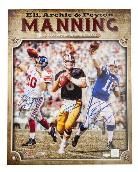 Lot Detail Peyton Eli And Archie Manning Signed 16x20 Photo Steiner