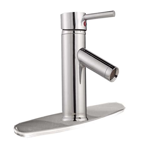 It is composed of one stem and may have one or two levers or handles attached to a single spout. Chrome Widespread Plate Single Hole Bathroom Sink Faucet