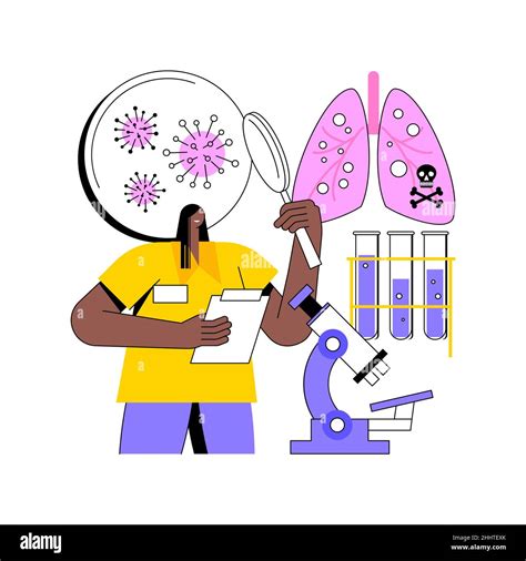 Infecciones respiratorias inferiores concepto abstracto ilustración vectorial Enfermedad