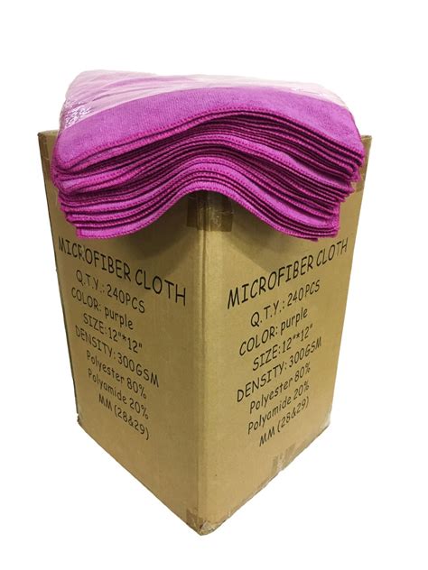 240 Ct Box 12x12 Microfiber Cloth Professional 300gsm Maximmart