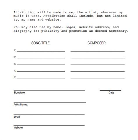 release forms   sample templates