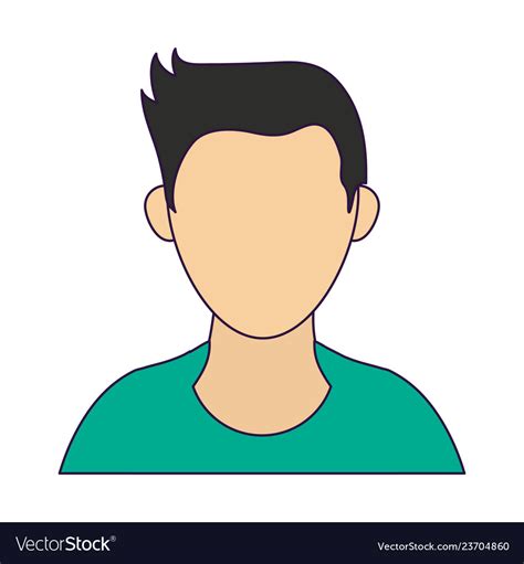 Avatar Faceless Male Profile Royalty Free Vector Image