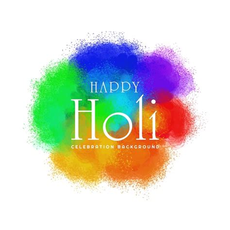 Free Vector Illustration Of Colorful Splash Happy Holi Background
