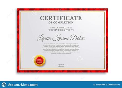 Modelo De Certificado Com Luxo E Modernos Ilustração do Vetor Ilustração de diploma nota